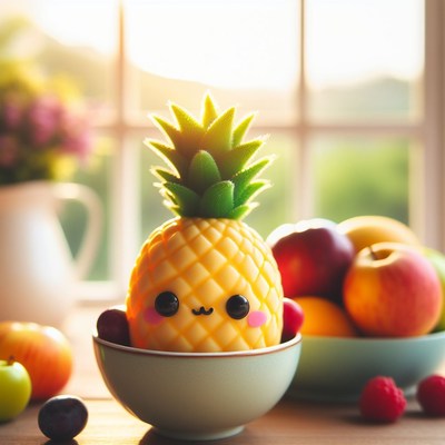 Cute pineapple fruit bowl