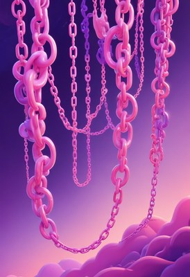 Pink chains over purple clouds