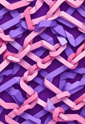 Pink and purple interlocking chains