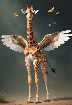 Giraffe with wings