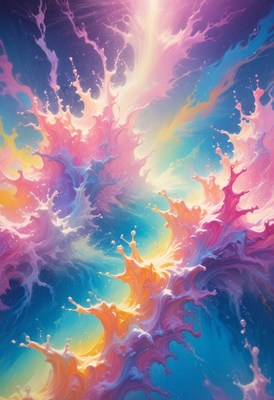 Abstract colorful splashes