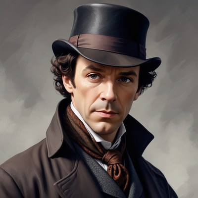 Man wearing top hat and coat