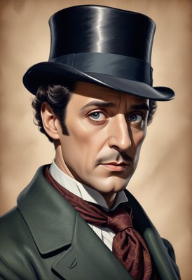 Man in top hat and suit portrait