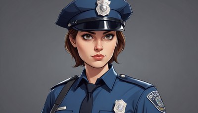 Female police officer portrait