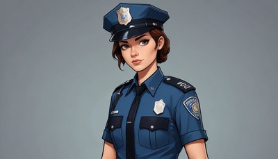 Female police officer portrait