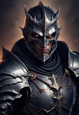 Dark knight in full armor