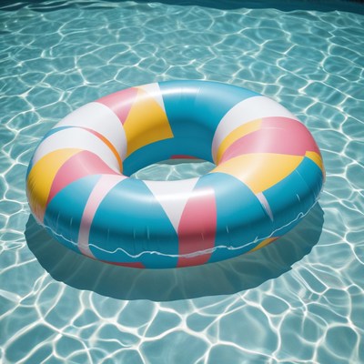 Pool float in water