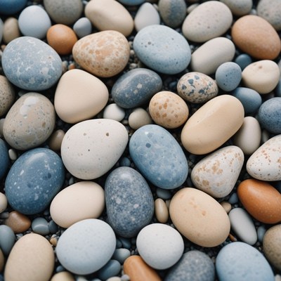 Smooth beach pebbles