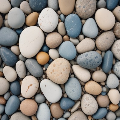 Smooth beach stones