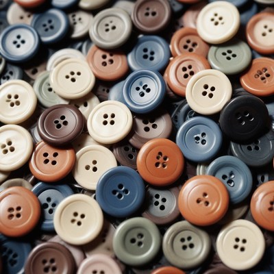 Colorful plastic buttons close-up