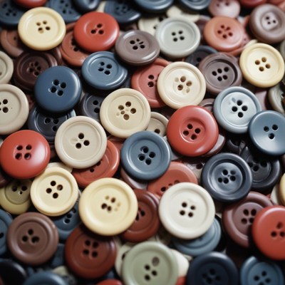Colorful plastic buttons close up
