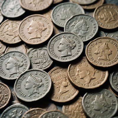 Silver and copper coins