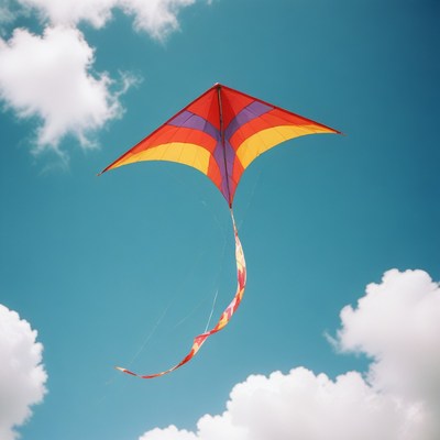 Colorful kite flying in the sky