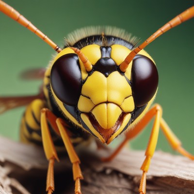 Yellow jacket wasp close-up