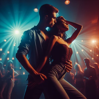 Couple dancing at nightclub