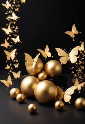 Golden butterflies and spheres