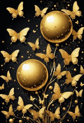 Golden butterflies and spheres