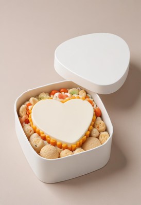 Heart-shaped box of treats