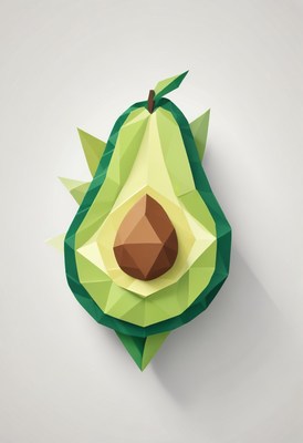 Geometric avocado illustration