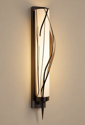 Modern wall sconce with curved design