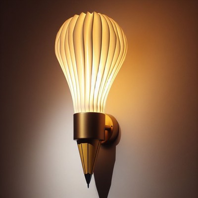 Modern wall sconce with bulb-shaped shade