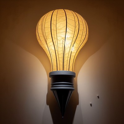 Wall-mounted lightbulb sculpture