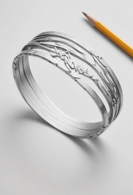 Silver bracelet with intricate design