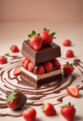 Chocolate strawberry dessert