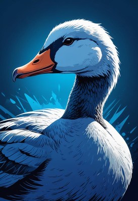 Snow goose portrait