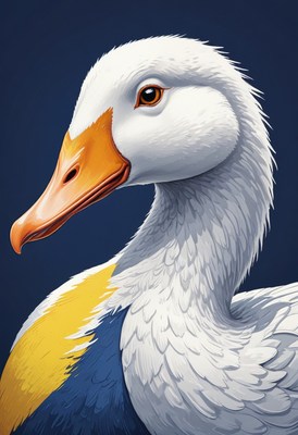 White goose portrait