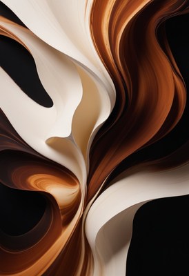 Abstract brown and white swirls