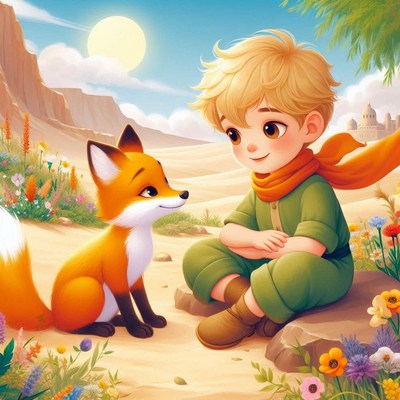 The little prince and the fox