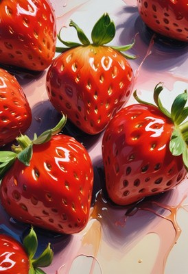 Ripe strawberries on white background