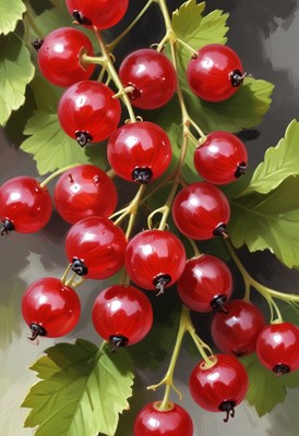 Red currants on a branch