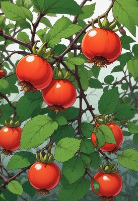 Red berries on a branch