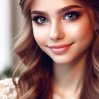 Woman with blonde hair smiling