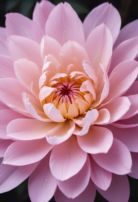 Pink dahlia flower close-up