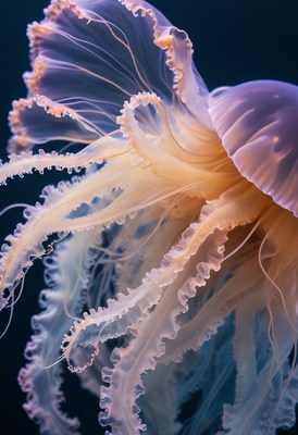 Close up of a jellyfish in water