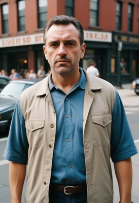 Man in a city street