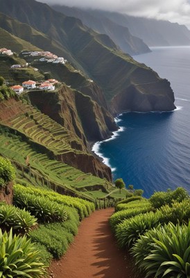 Path through madeira's cliffs