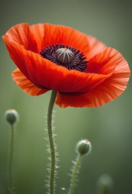 Poppy flower in bloom