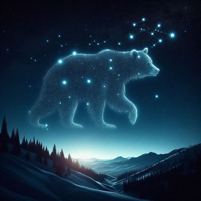 Starry bear constellation