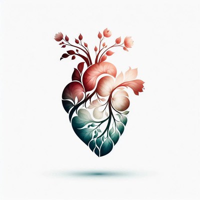 Floral heart illustration