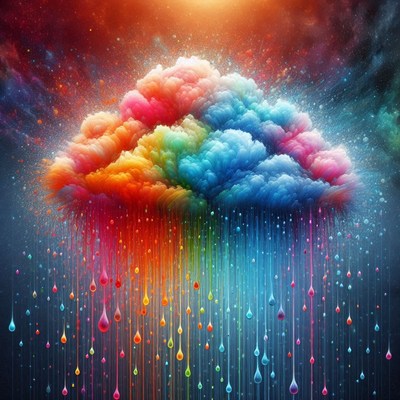 Colorful rain cloud