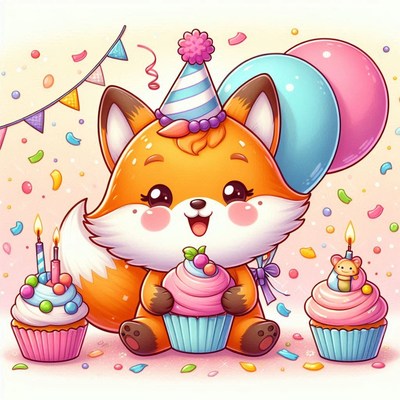 Fox birthday party celebration