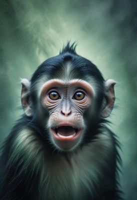 Young monkey portrait