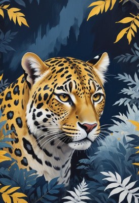 Leopard in lush foliage