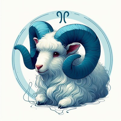 Aries zodiac sign illustration