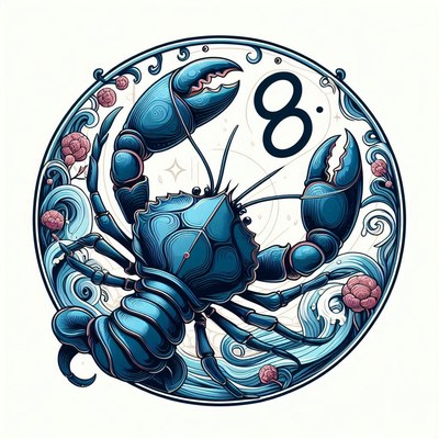 Cancer zodiac symbol illustration