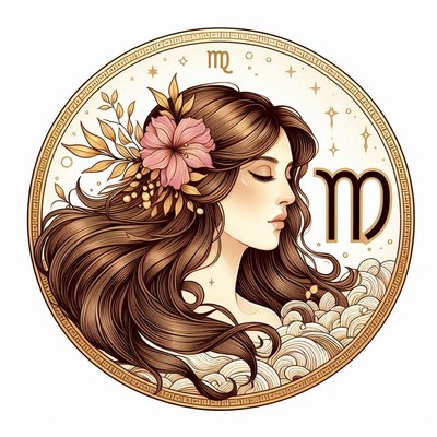 Virgo zodiac sign illustration